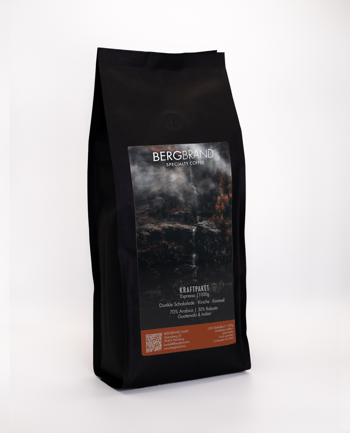 Produktfoto BERGBRAND Kaffeerösterei aus Nürnberg Kilotüte Espresso Kraftpaket