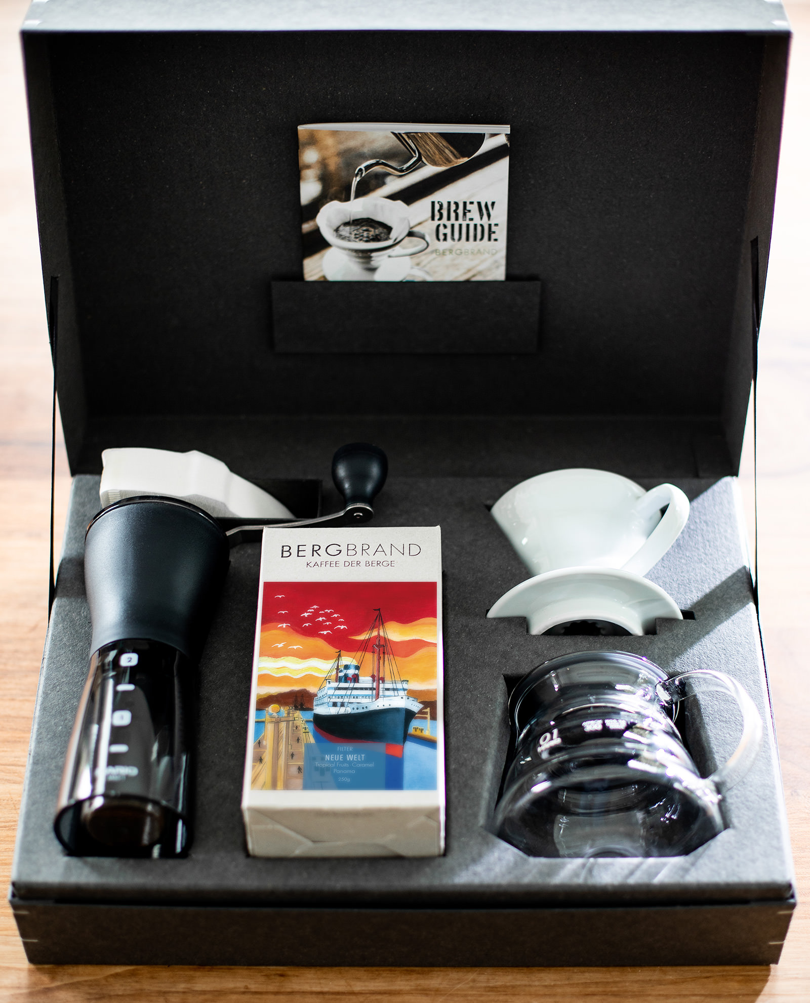 Geschenkbox Filterkaffee Innenansicht